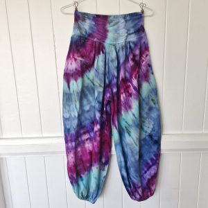 ICY MAGENTA & BLUES TIE DYE HAREM PANTS