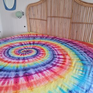 ICY RAINBOW SWIRL COTTON FITTED SHEET