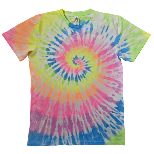 XL, 2XL & 3XL FLURO RAINBOW SWIRL SHIRT