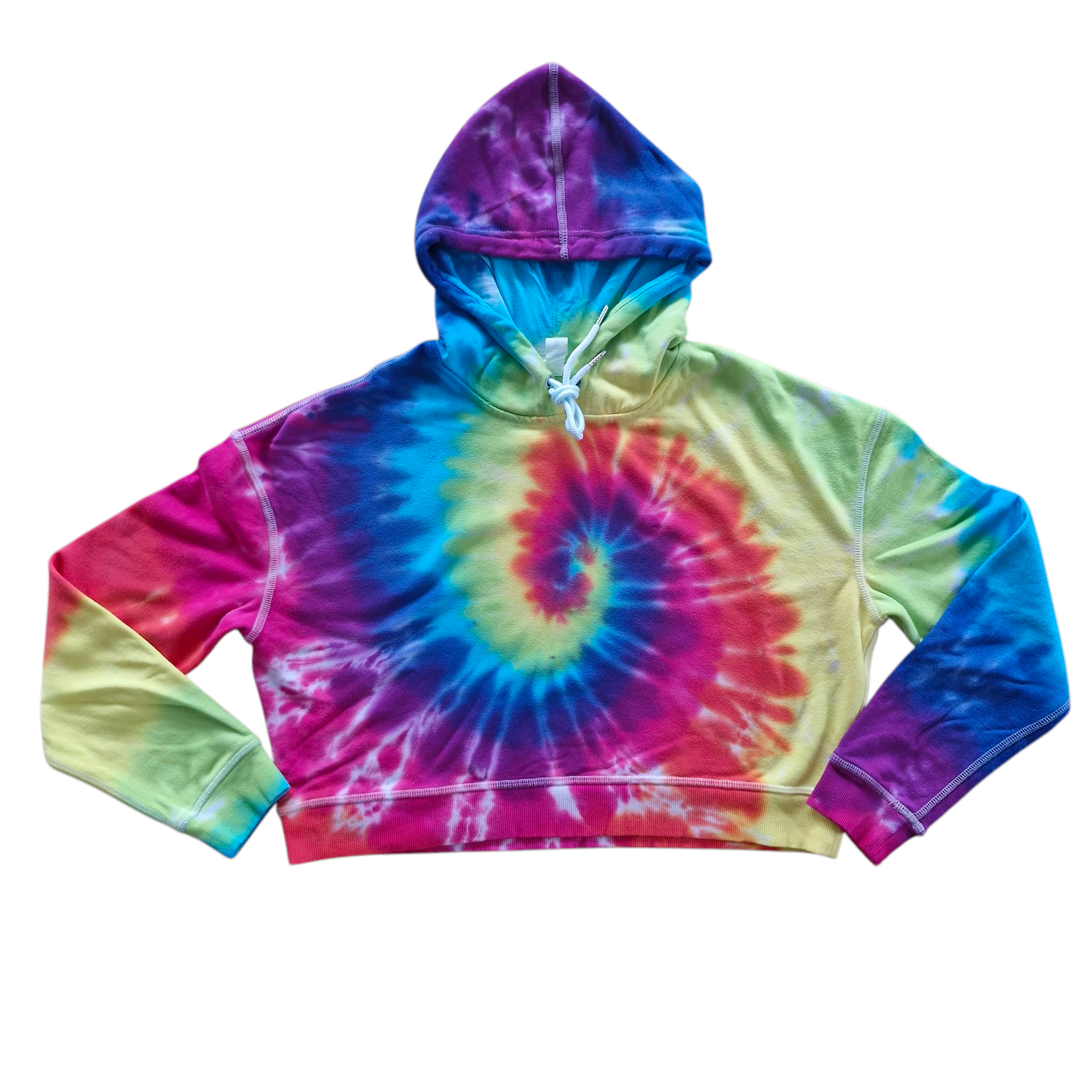 ADULT'S RAINBOW SWIRL CROP HOODIE