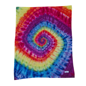 ICY RAINBOW SWIRL BABY BASSINET WAFFLE BLANKET